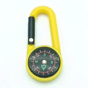Tragbarer ABS Karabiner Kompass fuer Outdoor Rucksack und Camping Aktivitaet Werkzeug.