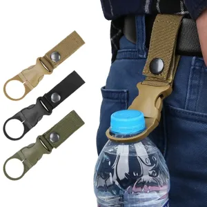 Outdoor Taktisch Nylon Gurtband Wasserflaschen Schnalle Karabiner Tragbarer Flaschenhaken Camping Wandern Rucksack Hängender Clip