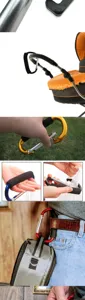 Duurzame aluminium legering schuim carabiner haak voor kinderwagen en multifunctioneel gebruik.