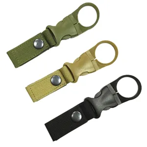 Taktisches Nylon Flaschenband Detail, langlebiger Gurtband-Clip für Outdoor-Wandern.
