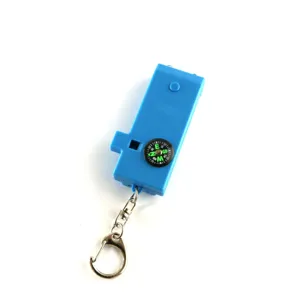 Sifflet de survie multifonctionnel d'extérieur avec boussole intégrée pour le camping.
