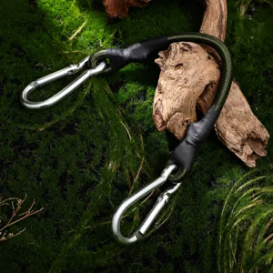 Outdoor Camping Expanderseil Mit Metall Karabiner Robustes Elastisches Gepäckband Mehrzweck Zelt Befestigungsseil