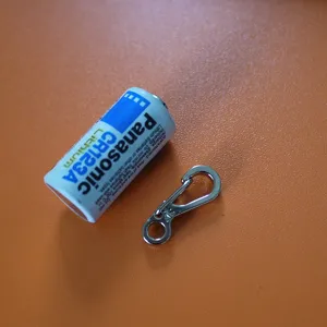 Mini Metall Feder Karabiner Haken Schlüsselanhänger EDC Ausrüstung Detailansicht mit kompakter Größe.