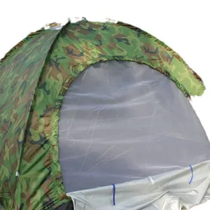 Camouflage single layer camping tent for outdoor rainproof and sunshade use 2-4 persons.