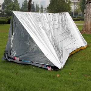 Tente de Survie d'Urgence Extérieure Abri Mylar Thermique Imperméable Camping Randonnée Couverture de Secours