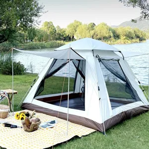 Tienda de campana de camping automatica para exterior, impermeable y proteccion solar.