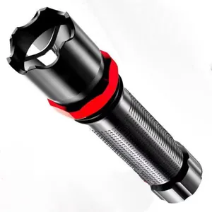 Multifunctional tactical LED flashlight with strong light, emergency outdoor lighting tool.