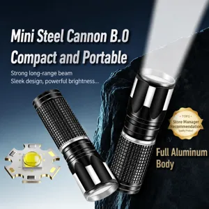 Kompakte Mini-Aluminium-LED-Taschenlampe mit starkem Licht für Outdoor und den Haushalt.