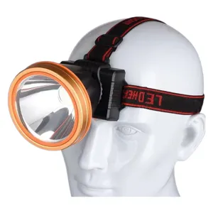 Lampe frontale LED haute luminosité avec sangle réglable, parfaite pour la randonnée et la course.