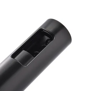 Black electric or manual wine bottle opener detail view, essential kitchen tool.