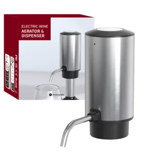 Elektrische wijn aerator en automatische dispenser voor het snel decanteren van wijn.