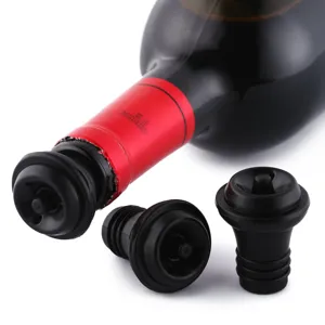 Manual red wine vacuum stopper set, air extraction preservation press pump for wine bottle fresh.