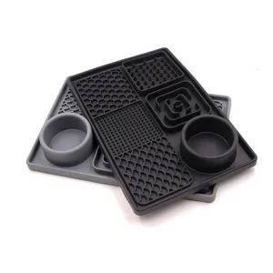 Silikon Haustier Hund Leckmatte Langsam Fresser Details, Anti Schlingen Design fur Hunde.