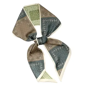 Elegante paisley patchwork lange twilly zijden sjaal voor dames stijlvolle halsdoek