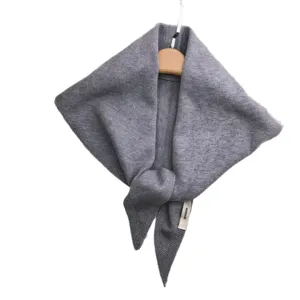 Dames Wol Blend Gebreide Driehoek Sjaal Effen Kleur Veelzijdige Cashmere Sjaals