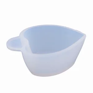 Transparent Heart Shaped Silicone Mold DIY Resin Epoxy Color Mixing Cup Baking Mold Flexible Craft Tool