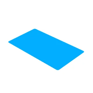 Nahaufnahme der blauen Silikon Bastelmatte Oberfläche, glatt und sauber für DIY Arbeiten.