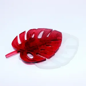 Monstera leaf resin coaster and silicone mold set for DIY craft making and home decoration.