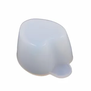 Silicone mixing cup for DIY crystal epoxy resin, transparent dispensing cup with spout.
