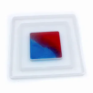 Quadratische Silikonform für DIY Harz Gießen, verschachtelte Tablett Epoxidform und Untersetzer.