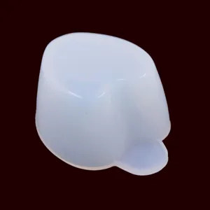 Translucent silicone mixing cup detail for DIY epoxy resin casting crafts crafting tool.