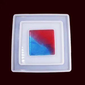 DIY Quadratische Silikonform Kristall Epoxidharz Gießen Schale Untersetzer Form Handgemachte Aufbewahrungsplatte Form Werkzeug
