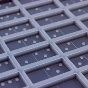 Gedetailleerd overzicht van DIY kristal epoxy hars mal voor domino en mahjongtegels silicone