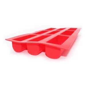 9-cavity long silicone cake baking mold for tiramisu, chocolate mousse and delicious desserts.