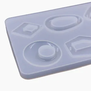 DIY siliconen mal voor epoxyhars gieten, transparante geometrische vormen handwerk gietmal.