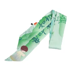 Lange zijden sjaal twilly lint voor handtas accessoires halsdoek haarband lente herfst stijl.