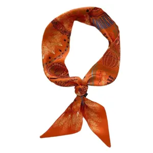 Oranje zijden twilly sjaal lint voor handtas haarband modieus accessoire elegant ontwerp