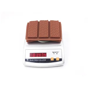 Molde de silicona para chocolate rectangular geométrico de 3 cavidades para repostería.