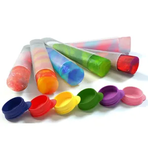 Silicone Ice Pop Mold Oval Cover Ice Cream Maker Popsicle Tube Flexible DIY Kitchen Tool