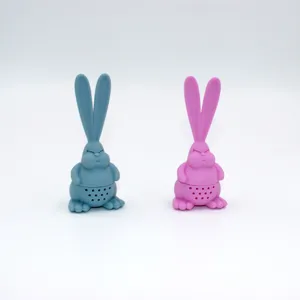 Silikon wütend Hase Teeinfusor Set, niedlicher Tier Teesieb, umweltfreundliches Küchenwerkzeug.