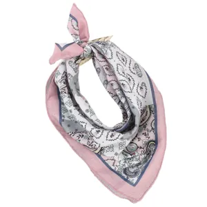 Vintage bloemen paisley vierkante sjaal voor dames, ademende decoratieve halsdoek.