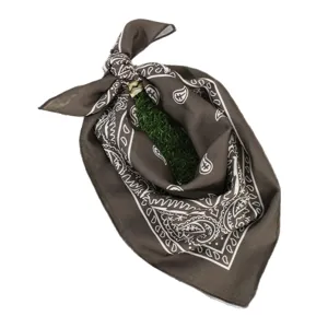 Cotton linen paisley small square scarf stylish women hairband neckerchief spring summer