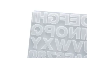 Siliconen mal met Engels alfabet en cijfers, ideaal voor DIY hars en kristal epoxy handwerk.