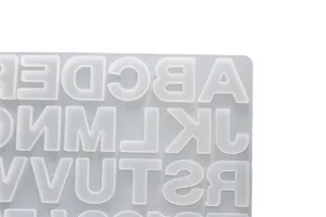 Siliconen mal detail met omgekeerde letters voor DIY hars ambachten handwerk.