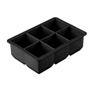 Silikon 6-Grid quadratische Eiswürfelform Detailansicht für flexible Kühlung.