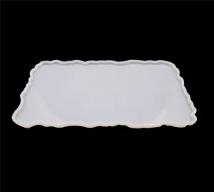 DIY silicone mold for epoxy resin irregular wavy rectangle tray craft casting tool