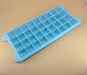 36-grid ice cube tray mold blue silicone square ice maker for home and kitchen use