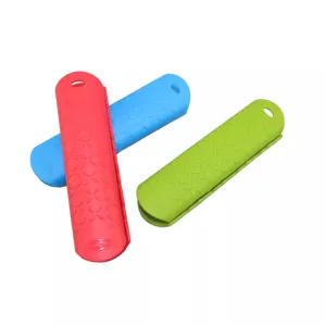 Silicone pot handle cover heat resistant anti-scald kitchen cookware accessories 3pcs set