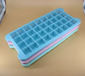36-grid ice cube tray silicone mold for home kitchen ice making with multi-color design