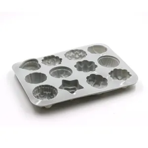 Graue Silikon 12er Blumen Form Backform fur Kuchen Pudding DIY Kuchendekorationen