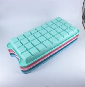 Silicone ice cube tray 36 grids square ice mold maker flexible DIY kitchen ice box tool