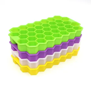 Vassoio per cubetti di ghiaccio in silicone a nido d'ape 37 griglie stampo cucina