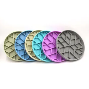 Comedero lento de silicona para perros y gatos, bol antiansiedad para mascotas.