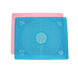 Thickened silicone baking mat with measurement scale, non-stick kneading pastry mat for kitchen.