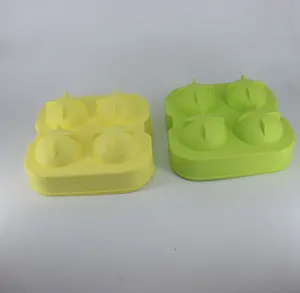 Stampi per ghiaccio in silicone a 4 cavità produttore di sfere per cocktail di whisky