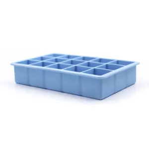 Molde de cubitos de hielo de silicona alimentaria, recipiente flexible para bebes y hogar.